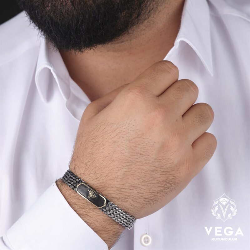 Tuğralı Elişi Örme Hasır Bileklik