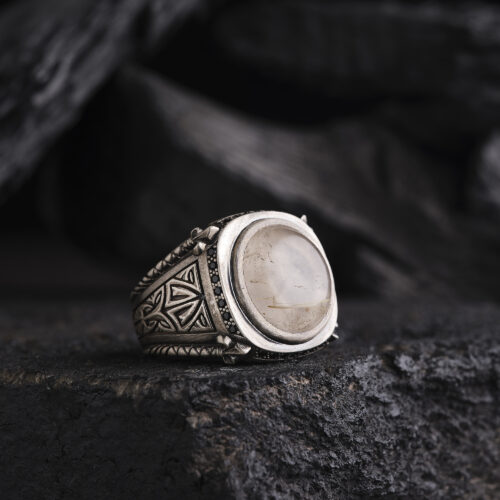 Rutil Kuvars Doğal Taş Yüzük Modeli 2