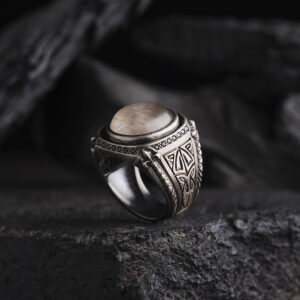 Rutil Kuvars Doğal Taş Yüzük Modeli 2