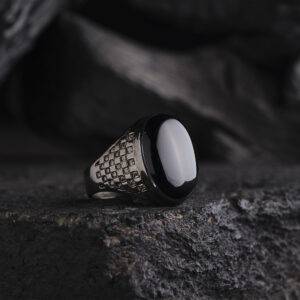 Siyah Onix Taşlı Yüzük