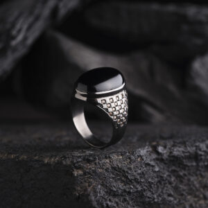 Siyah Onix Taşlı Yüzük
