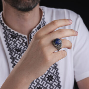 Lapis Lazuli Taşlı Yüzük Modeli