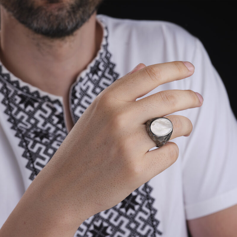 Sedef Taşlı Yüzük Modeli 2