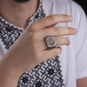 Rutil Kuvars Doğal Taş Yüzük Modeli 2