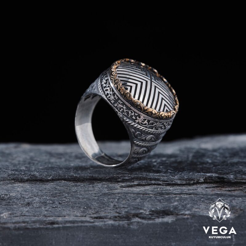 Halvet-i Taci Şerif Gümüş Erkek Yüzük