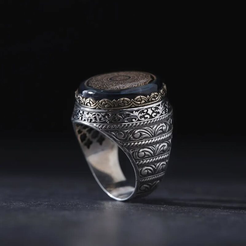 Kehribar Taşlı İnşirah Model Yüzük