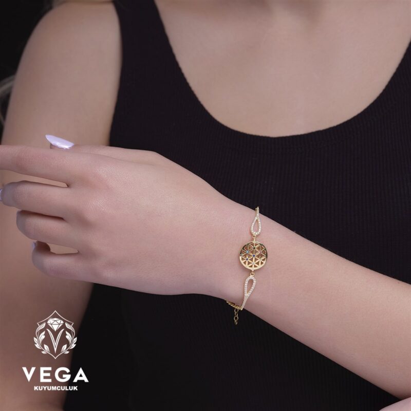 Yaşam Çiçeği Kadın Bileklik Modeli