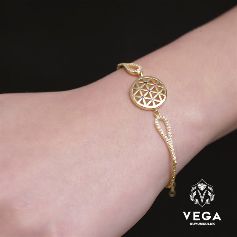 Yaşam Çiçeği Kadın Bileklik Modeli