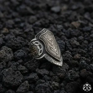 1 La Galibe İllallah Yazılı Zihgir Gümüş Yüzük