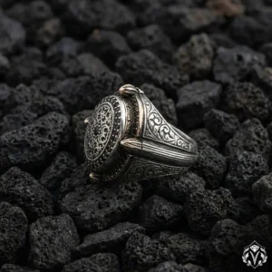 Mikro Taşlı Gümüş Yüzük