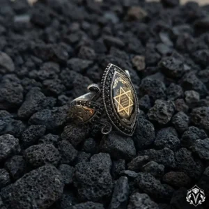 1 Süleyman Mührü Gümüş Bayan Yüzük