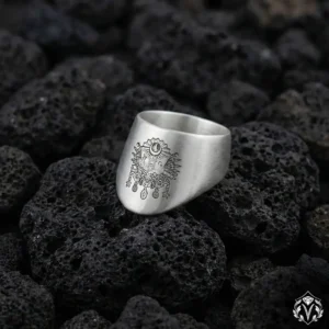 Osmanlı Tuğrası Gümüş Zihgir Yüzük