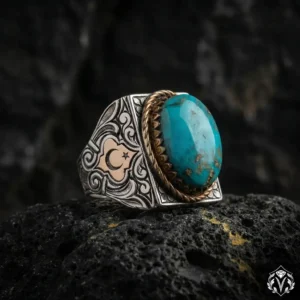 Firuze Taşlı Gümüş Yüzük