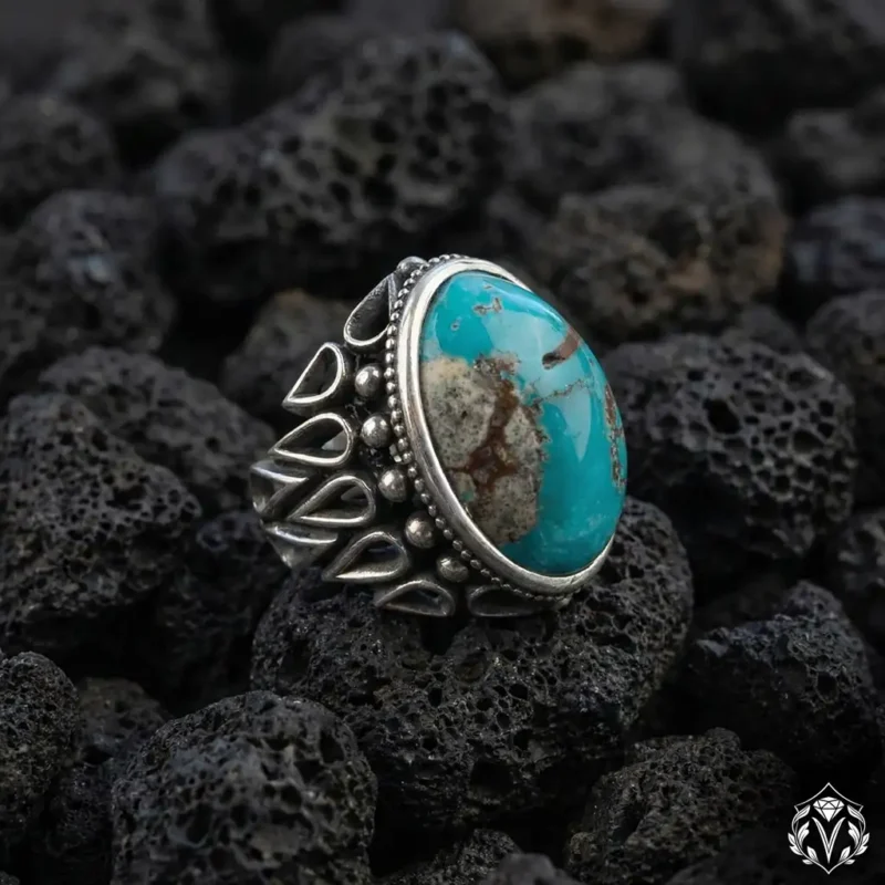 Firuze Taşlı Gümüş Yüzük