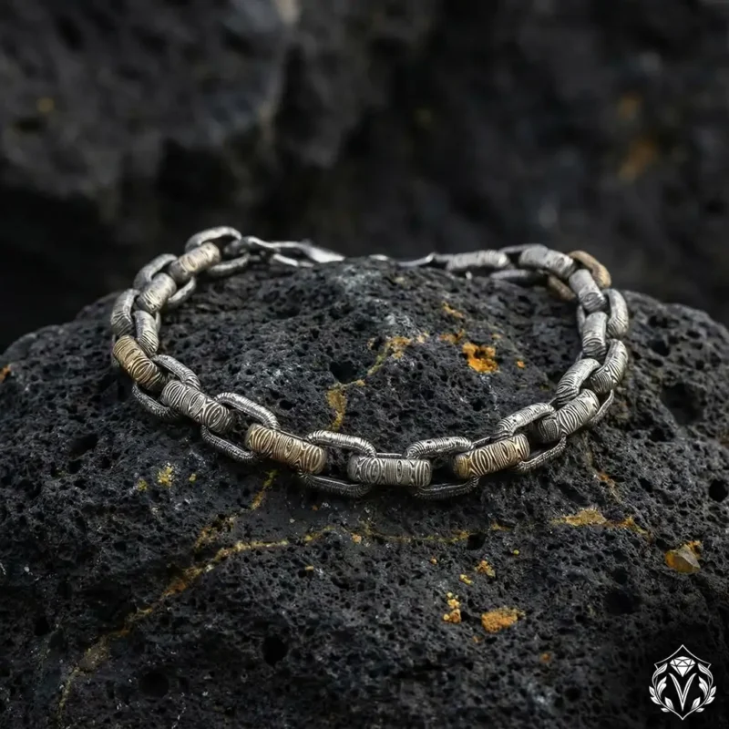 1 Kalın Zincir Gümüş Bileklik