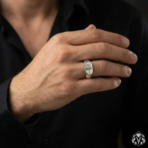 Osmanlı Tuğralı Gümüş Erkek Yüzük