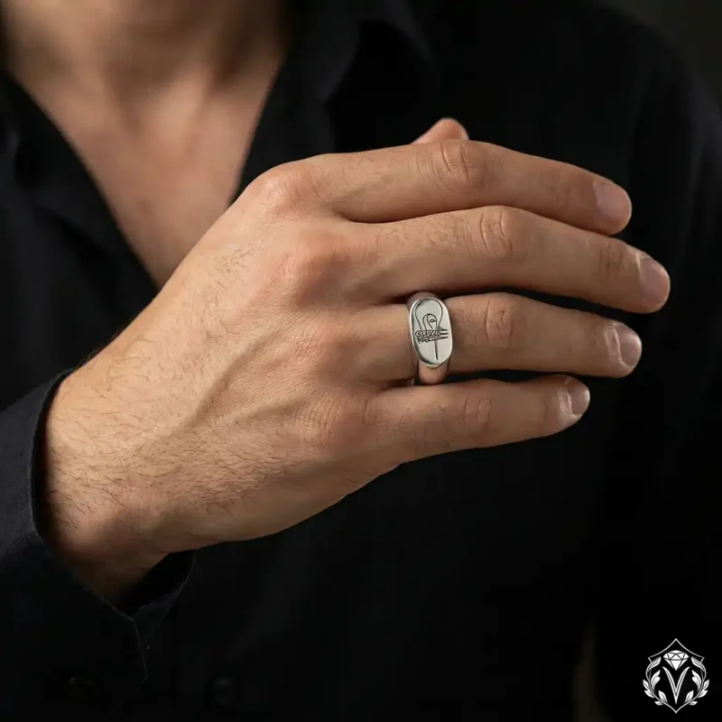 Osmanlı Tuğralı Gümüş Erkek Yüzük