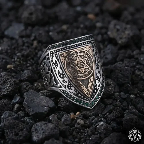 Süleyman Mührü Kalkan Zihgir Gümüş Yüzük