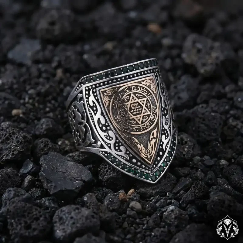 Süleyman Mührü Kalkan Zihgir Gümüş Yüzük