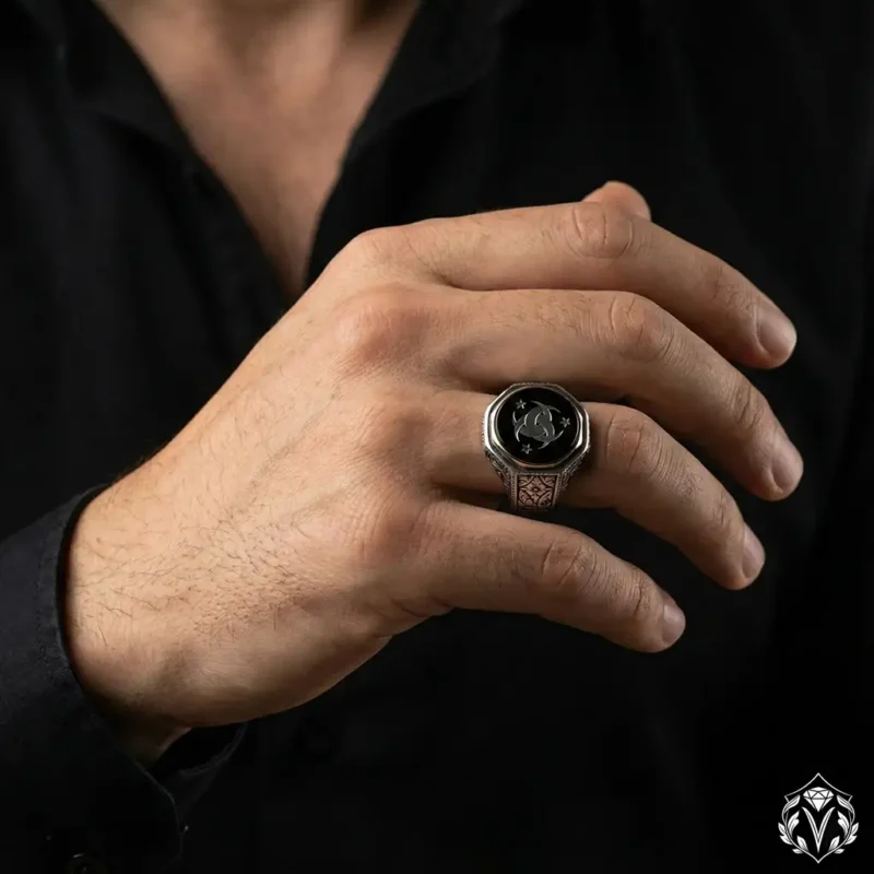 2 Teşkilatı Mahsusa Gravürlü Gümüş Yüzük