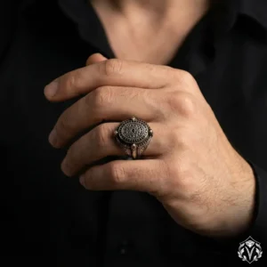 Mikro Taşlı Gümüş Yüzük