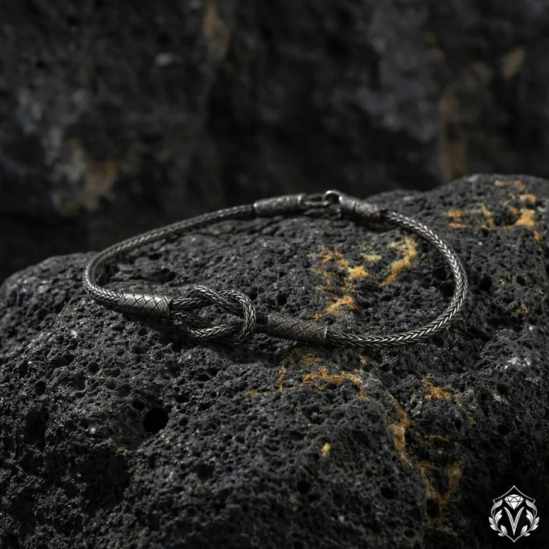 2 Kazaziye Örme Gümüş Bileklik