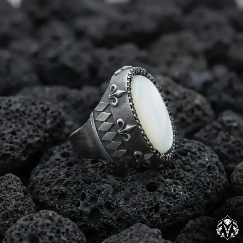 Sedef Taşlı Gümüş Yüzük