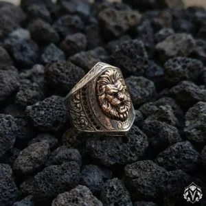 Aslan Figürlü Kişiye Özel Gümüş Yüzük