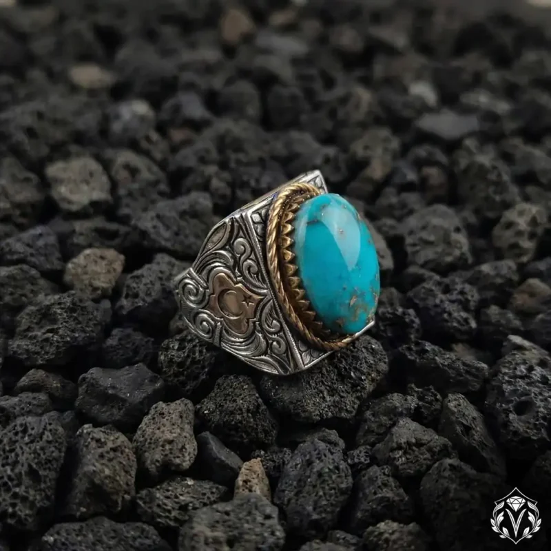 Firuze Taşlı Gümüş Yüzük