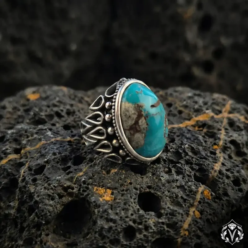 Firuze Taşlı Gümüş Yüzük