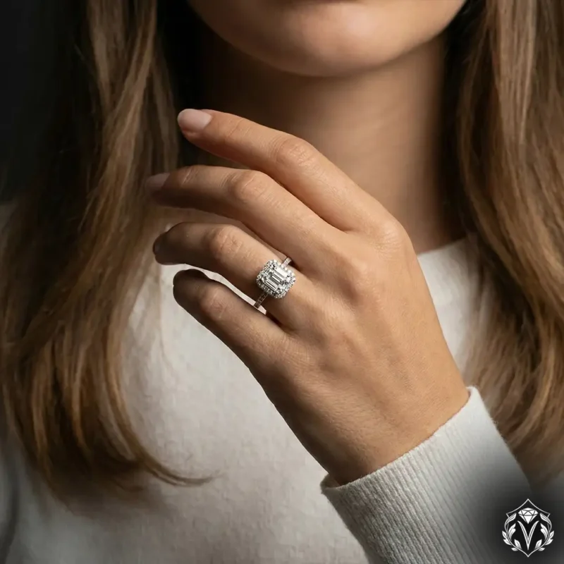 Baget Taşlı Gümüş Bayan Yüzük