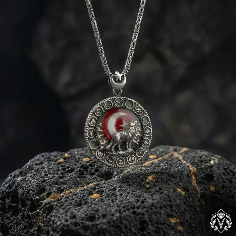 2 Bozkurt Gümüş Kolye