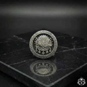 Osmanlı Sancağı Gümüş Yaka İğnesi