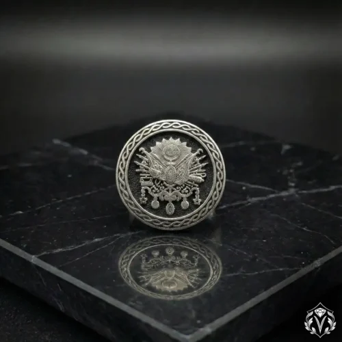 Osmanlı Sancağı Gümüş Yaka İğnesi