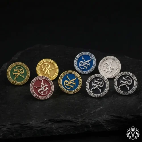 Harfli Gümüş Yaka İğnesi