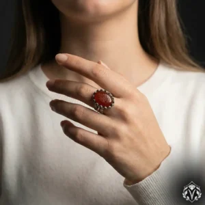 2 La Tahzen Akik Taşlı Gümüş Yüzük