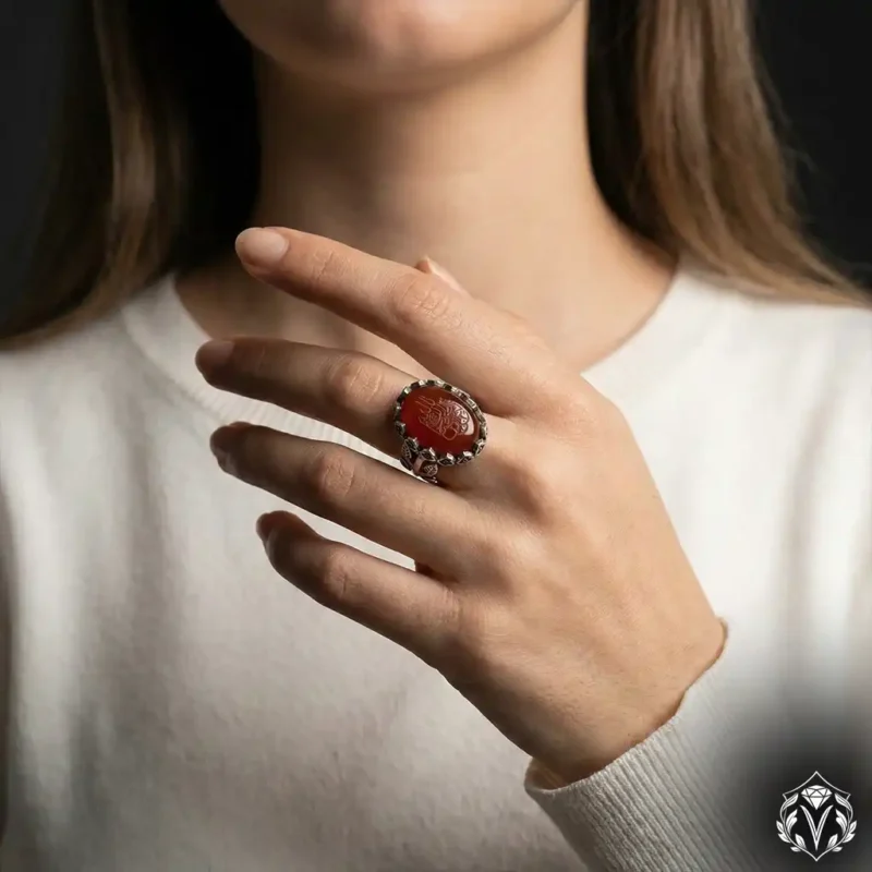 2 La Tahzen Akik Taşlı Gümüş Yüzük