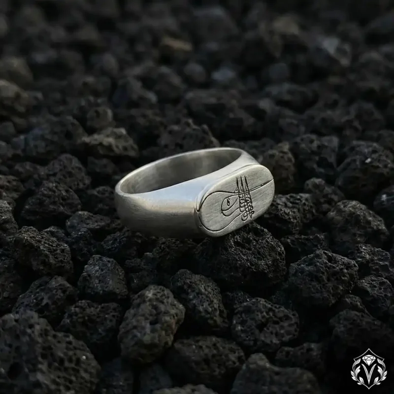 Osmanlı Tuğralı Gümüş Erkek Yüzük