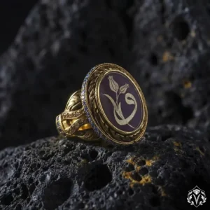 Vav Lale Desenli Bayan Yüzük Modeli