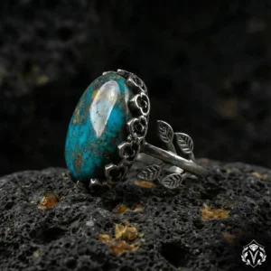 Orjinal Firuze Taşlı Bayan Gümüş Yüzük