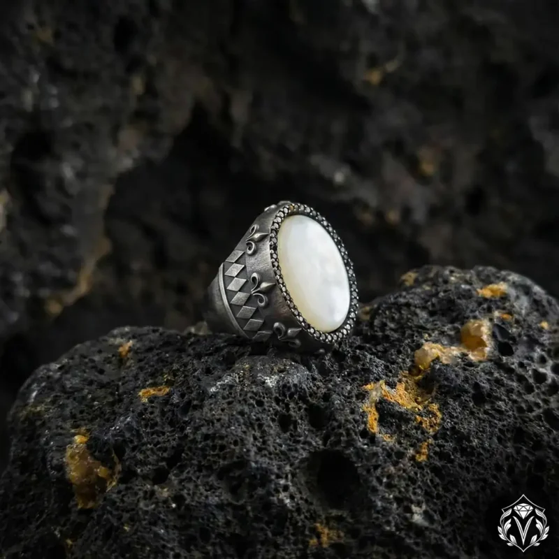 Sedef Taşlı Gümüş Yüzük