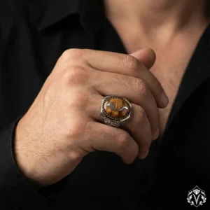 Kuka Taşlı Kakma Yüzük Modeli