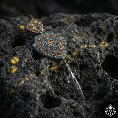 Mikro Taşlı Gümüş Kolye