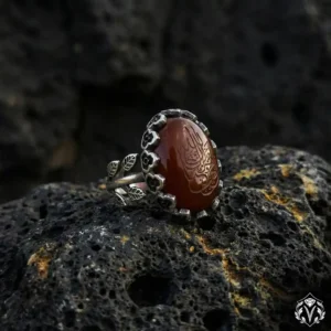 3 La Tahzen Akik Taşlı Gümüş Yüzük