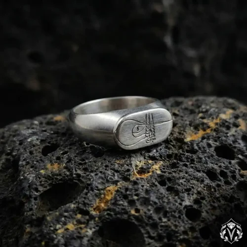 3 Osmanlı Tuğralı Gümüş Erkek Yüzük