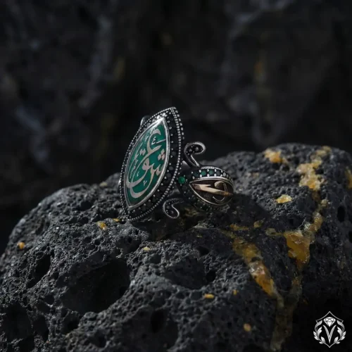 3 Yeşil Aşk Modeli 925 Ayar Mekik Kadın Yüzük