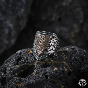 Süleyman Mührü Kalkan Zihgir Gümüş Yüzük