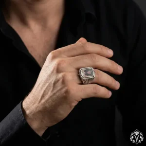 Çift Taraflı Fotoğraflı Gümüş Yüzük