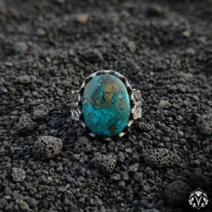 Orjinal Firuze Taşlı Bayan Gümüş Yüzük