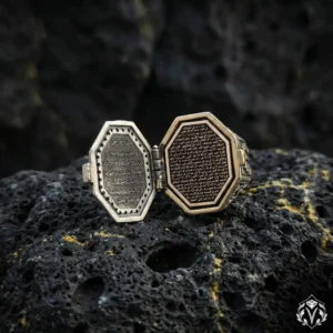 Süleyman Mührü Kapaklı Gümüş Yüzük